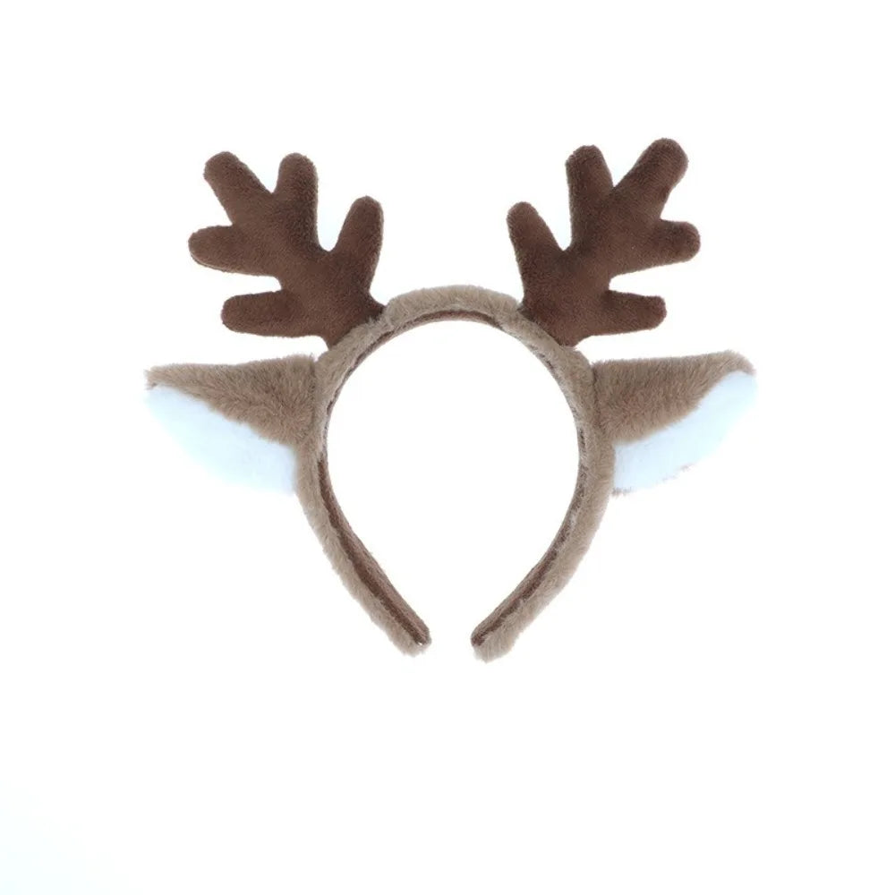 Christmas Deer Antler Headband Faux Fur Cosplay Hair Hoop Holiday Hair Accessory Richie's