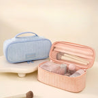 Women's Corduroy Cosmetic Bag – Large Travel Toiletry Pouch Travel Cosmetic Bag Richie's