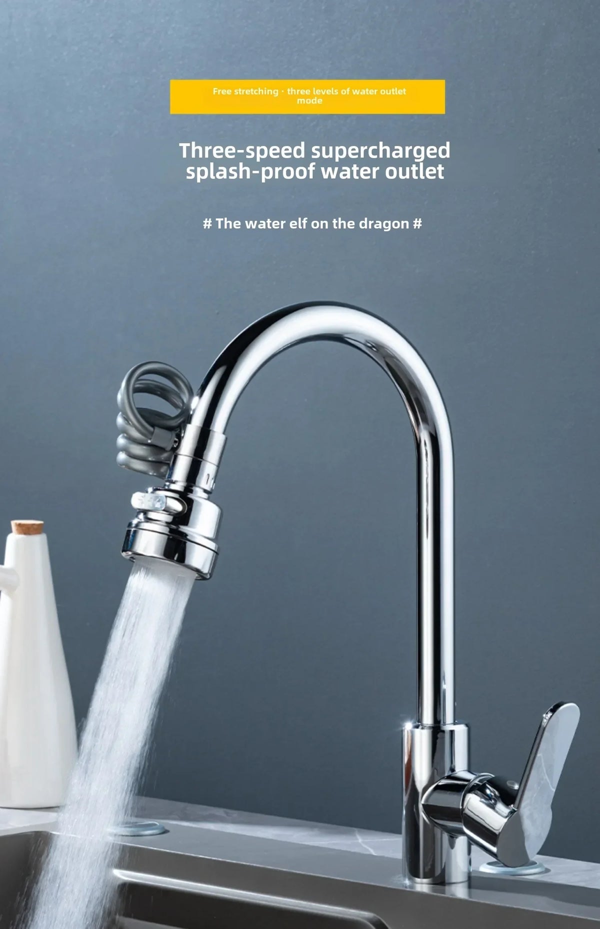 3-Level Pull-Out Faucet Extender Aerator – Kitchen Showerhead Faucet Extender Aerator Richie's