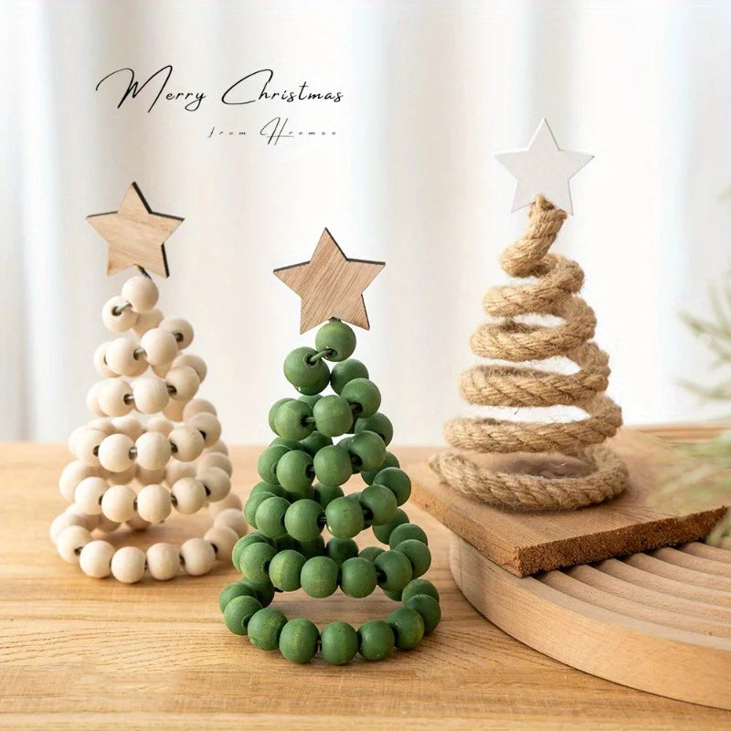 Nordic Wooden Christmas Tree Desktop Ornament | Holiday Decor Christmas Tree Ornament Richie's