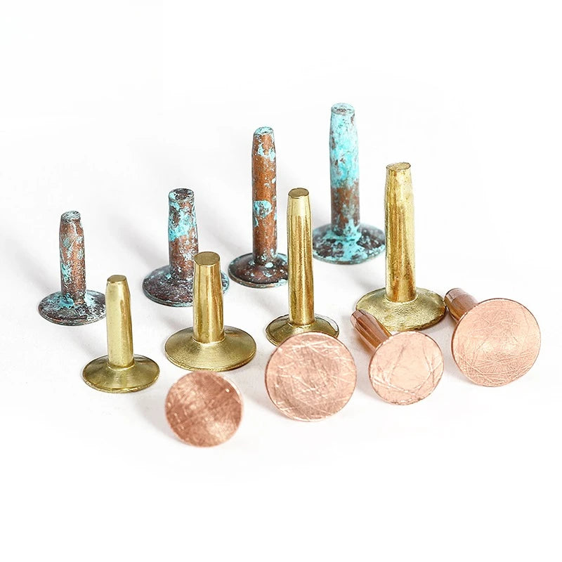 KANDE Copper Rivets 10 Pcs – Leather Belt Luggage Fasteners Copper Rivets Richie's