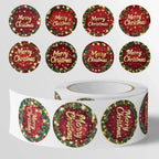 500 Pcs Christmas Round Stickers – Xmas Gift & Craft Labels Christmas Stickers Richie's 1 Roll 500 Pcs