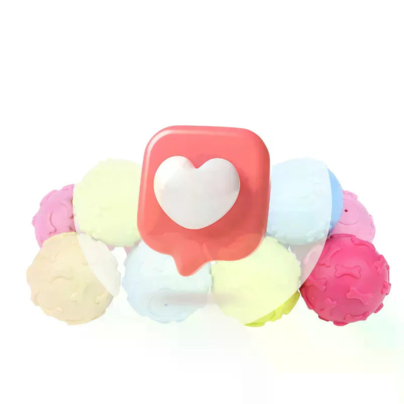 Squeaky Latex Dog Toy Ball – Paw Print for Small Breeds Dog Chew Toy Richie's
