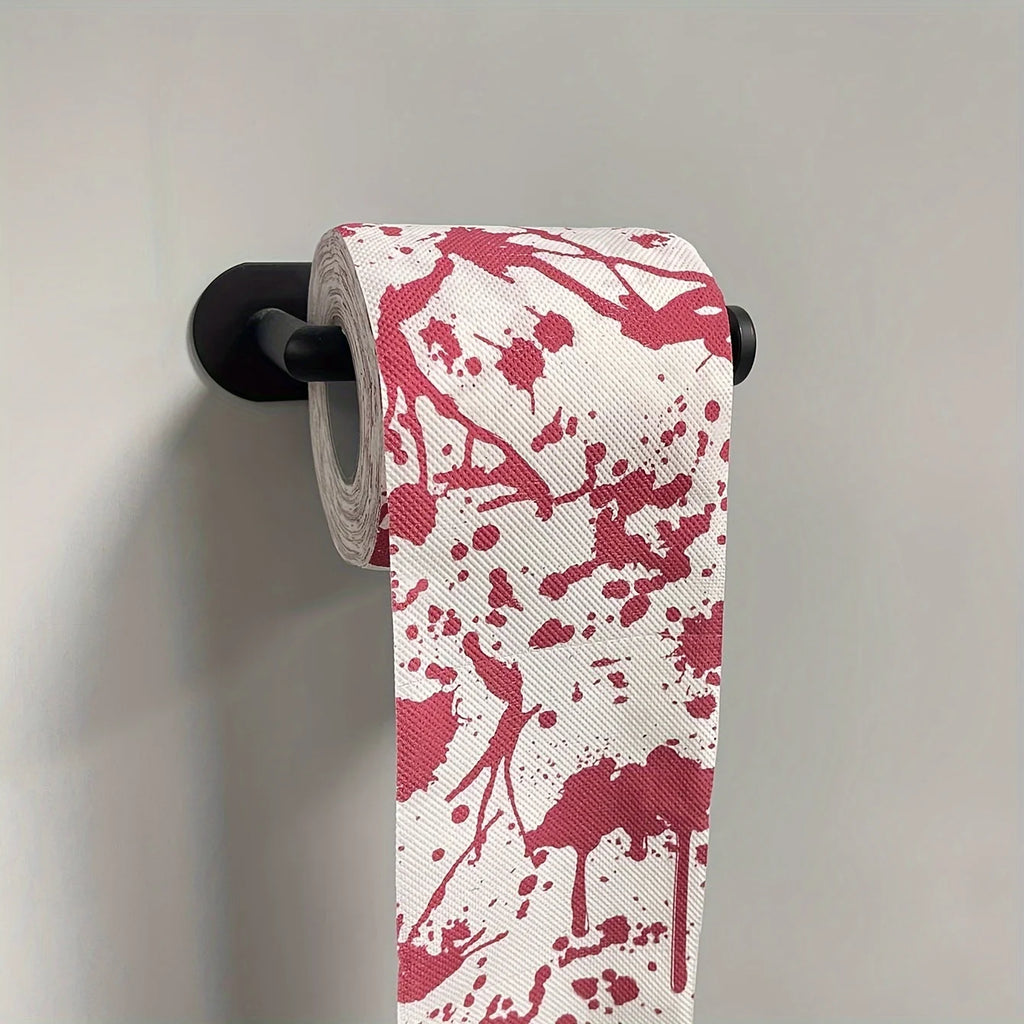 Halloween Blood Splatter Toilet Paper – Spooky Party Prop Roll Novelty Toilet Paper Richie's 5rolls