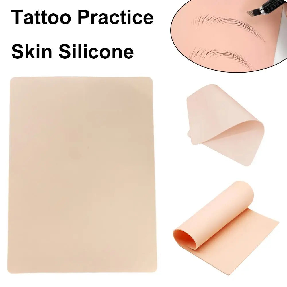 Silicone Tattoo Practice Skin Double-Sided Fake Skin 14×19cm Tattoo Practice Skin Richie's