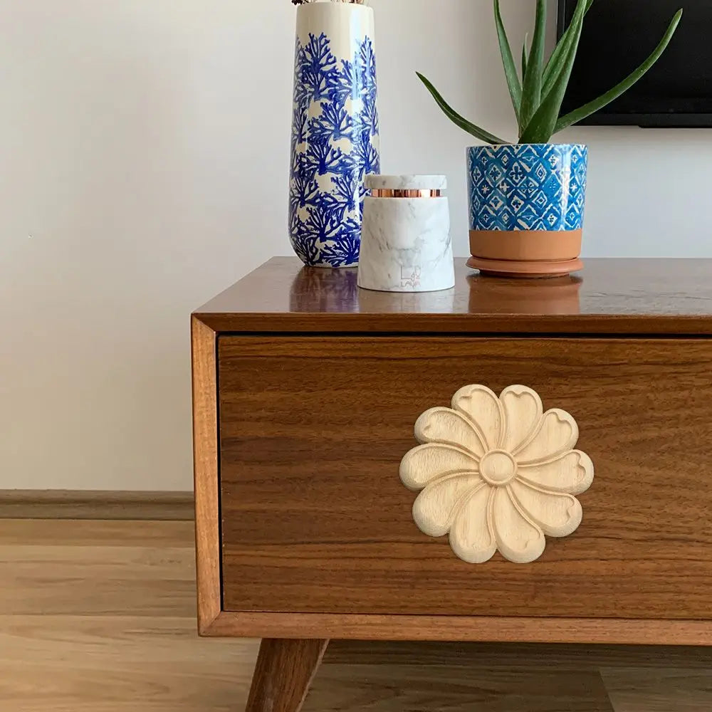 Floral Wood Carved Appliques – Decorative Furniture Corner Accents Wood Carved Applique Richie's