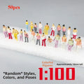 Scale Model People Figures 1:25–1:300 Mixed Poses 10/50pcs Model Miniature Figures Richie's 1-100 Stand 50pcs