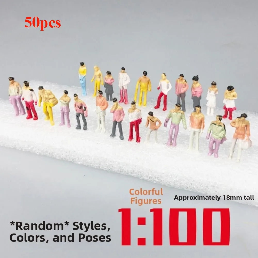 Scale Model People Figures 1:25–1:300 Mixed Poses 10/50pcs Model Miniature Figures Richie's 1-100 Stand 50pcs