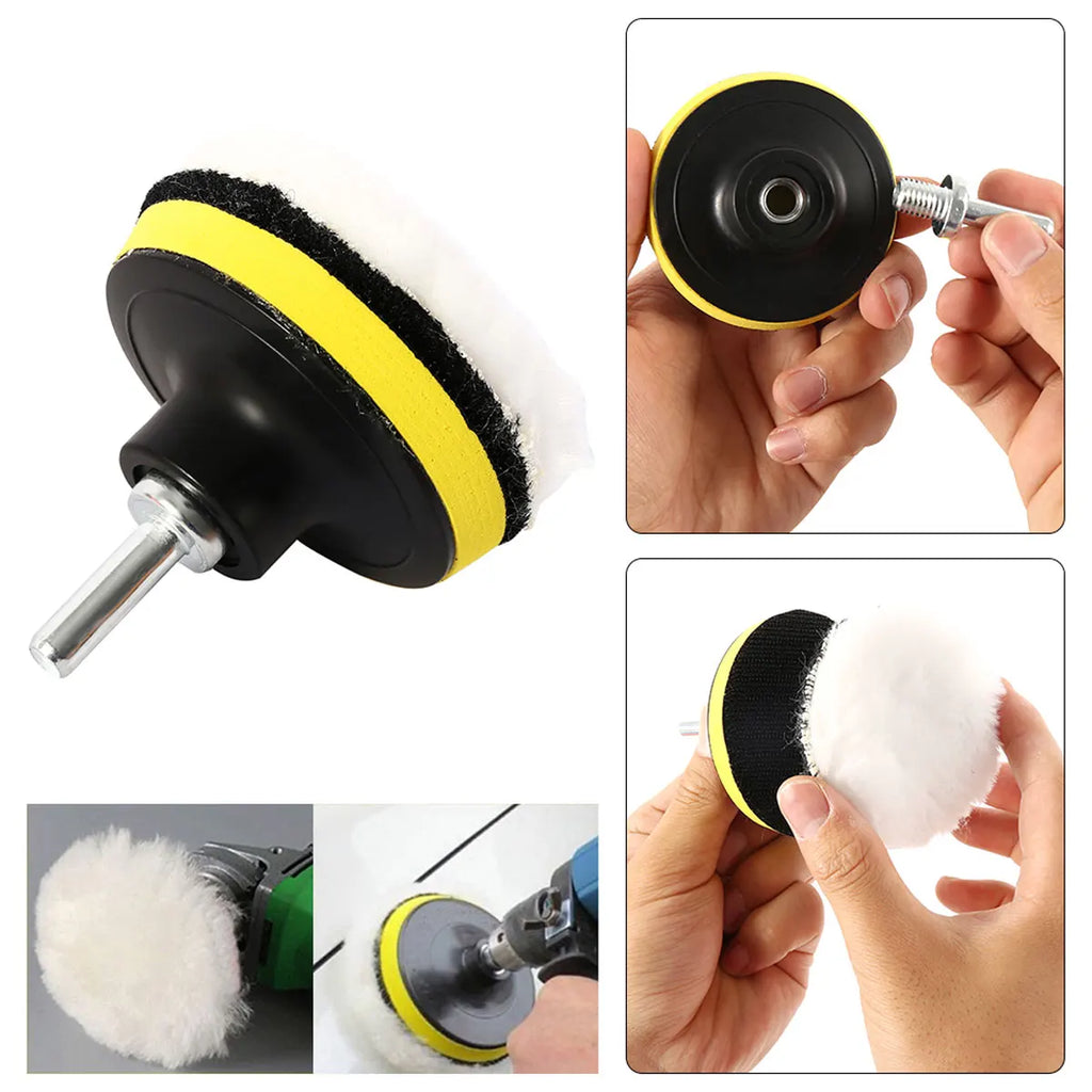 11-Pc 3" Car Polishing Buffing Pad Kit – Drill Attachment Car Polishing Kit Richie's