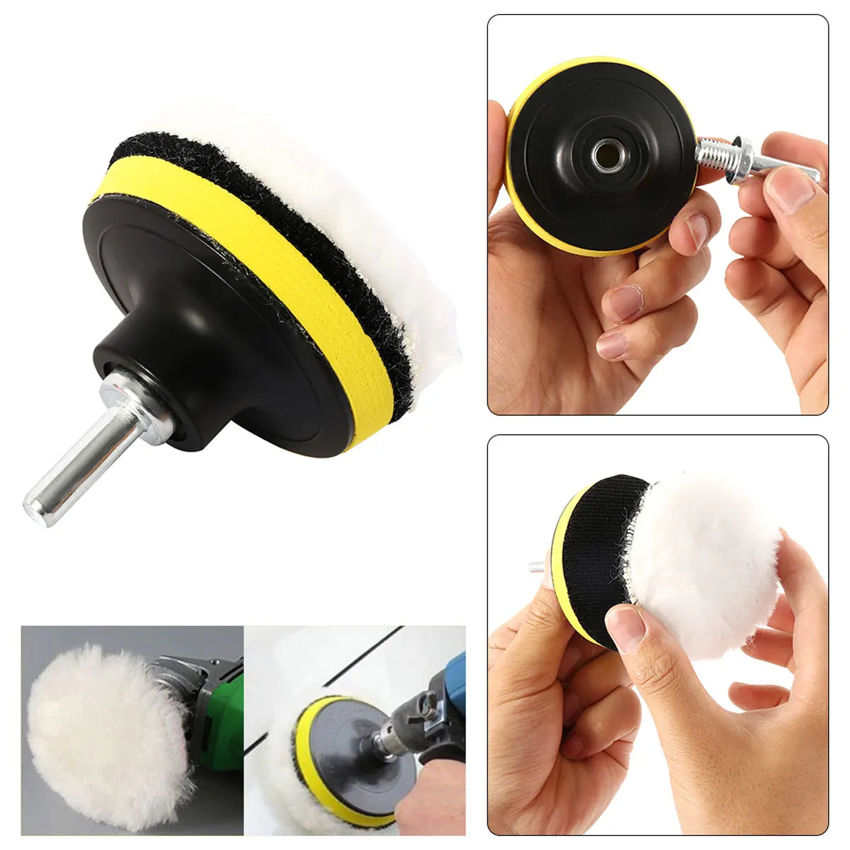 11-Pc 3" Car Polishing Buffing Pad Kit – Drill Attachment Car Polishing Kit Richie's