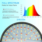 LED Grow Light 6000K Full Spectrum Floor Stand & Auto Timer LED Grow Light Richie's