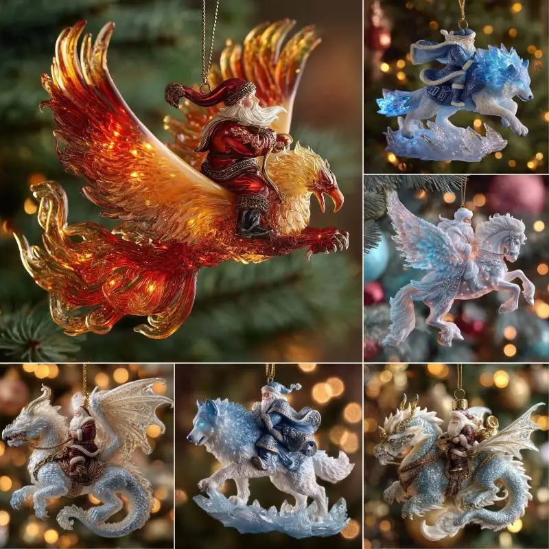 Animal Christmas Tree Ornaments – 2D Flat Acrylic Xmas Pendants Christmas Ornaments Richie's