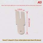 50Pcs T-Shape Nickel Tabs 18650 Battery Spot Welding 0.15mm Battery Welding Tabs Richie's Round Y-shape 50pcs
