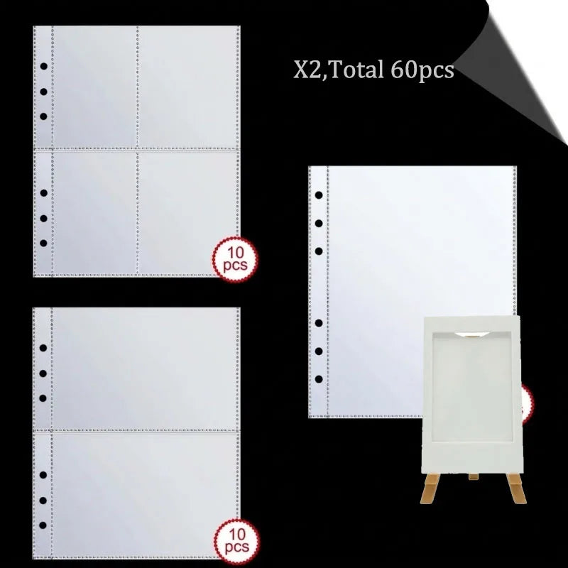 A5 Kpop Photocard Binder Album 30 Pages Loose-Leaf Holder Photocard Binder Album Richie's 60pcs inner