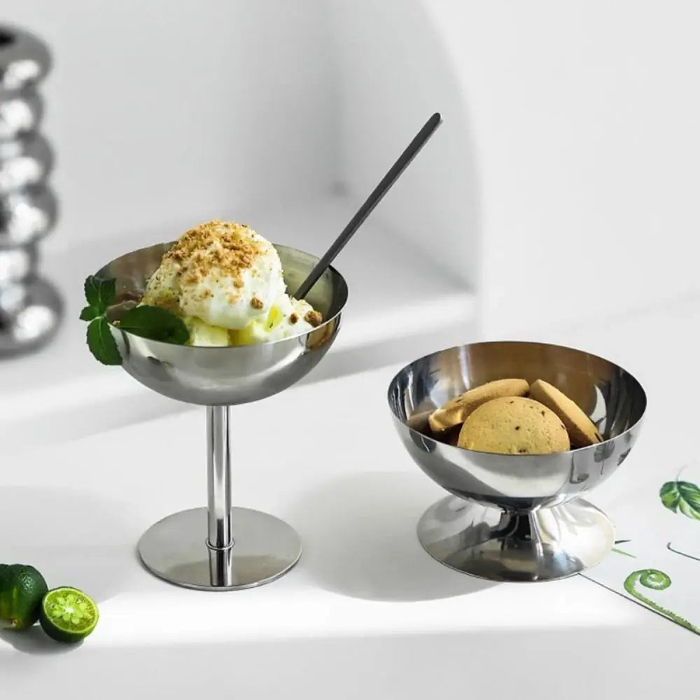 Stainless Steel Ice Cream Bowls – Multi-Size Silver & Gold Stainless Steel Bowl Richie's