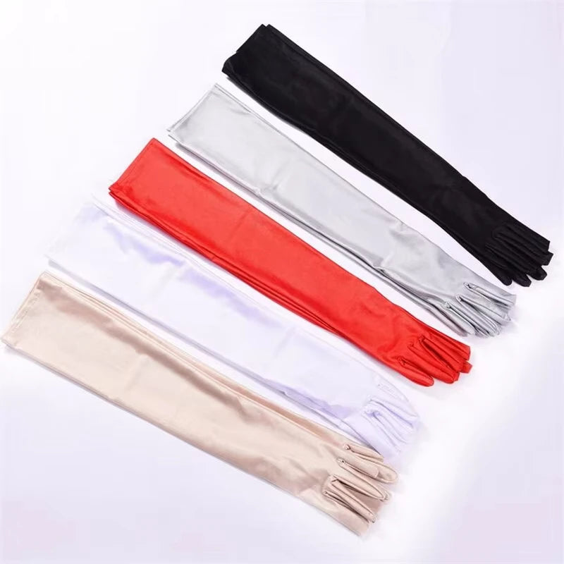 Women's Long Satin Opera Gloves for Prom, Party & Costume Satin Opera Gloves Richie's
