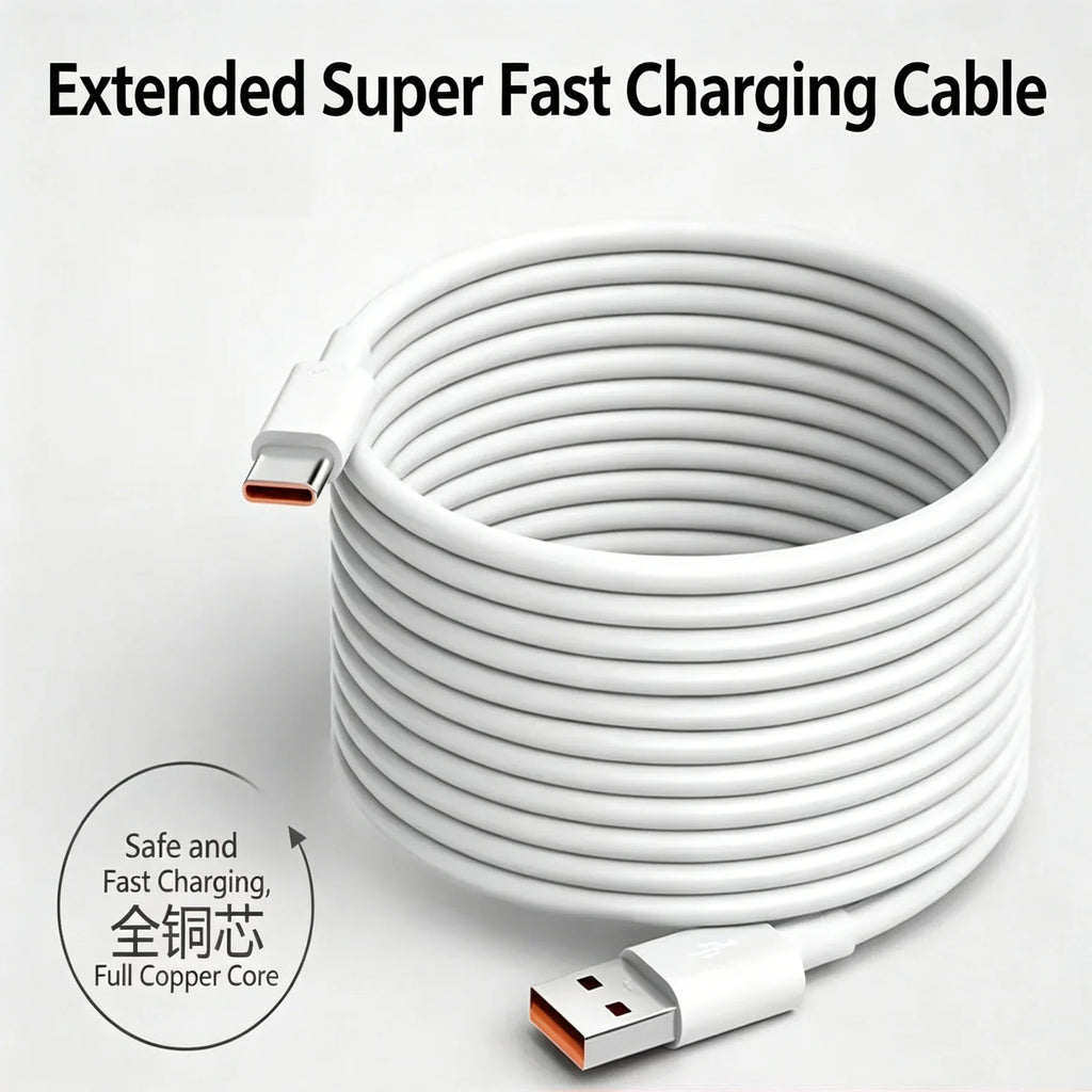 100W USB-C Fast Charging Cable 1M–10M | High-Speed Data Transfer USB-C Charging Cable Richie's