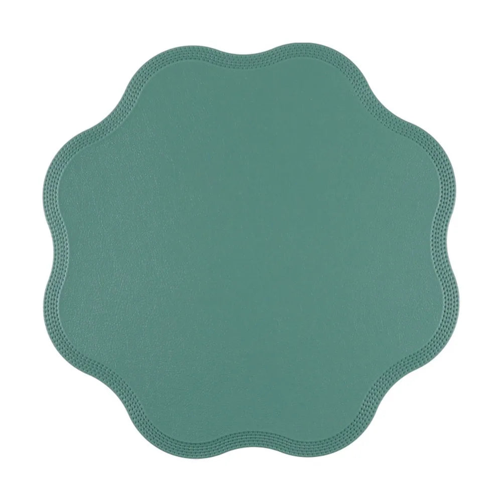 Flower Shaped PVC Placemat – Heat-Resistant & Waterproof Table Placemat Richie's Green 38-38cm