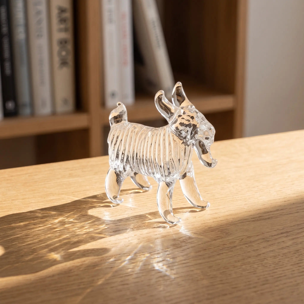 Crystal Glass Sheep Zodiac Figurine – Lunar New Year Décor Glass Zodiac Figurine Richie's