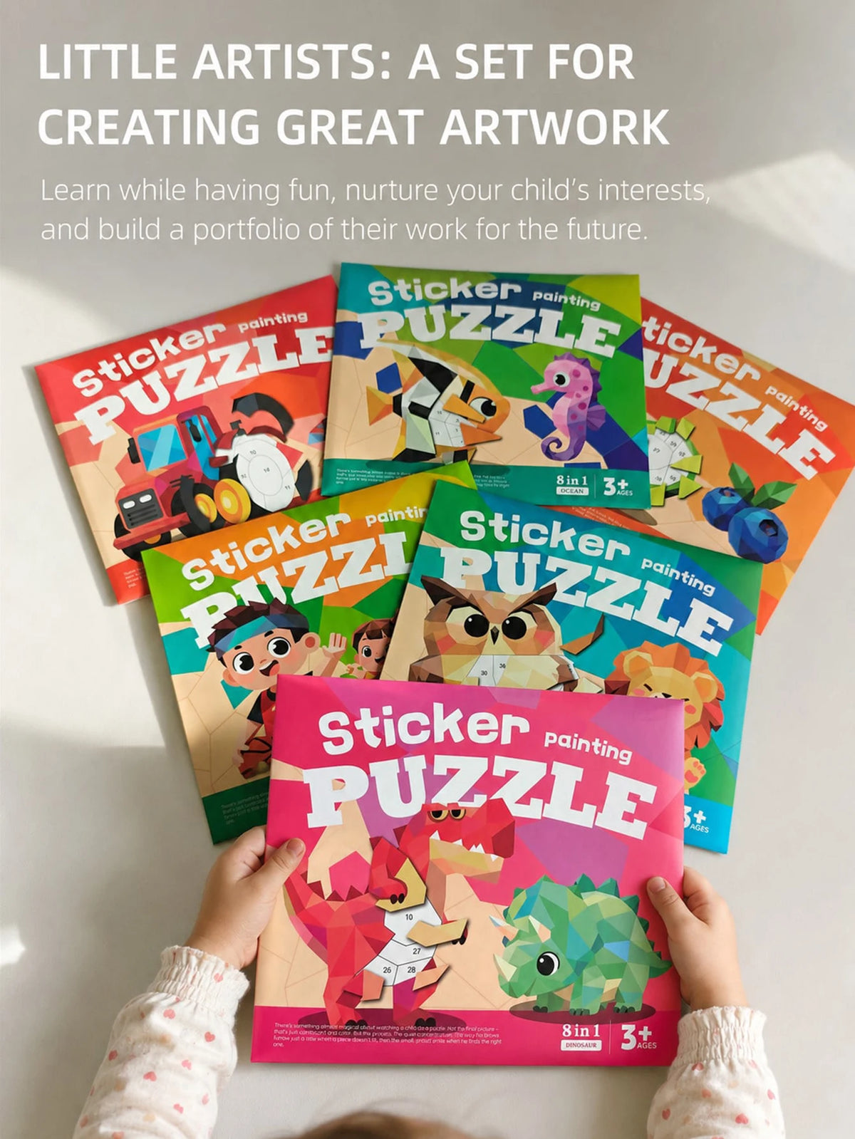 Children's 3D Pop-Up Sticker Book – Montessori Quiet Book Ages 3–6 Kids Activity Book Richie's