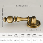 Vintage Zinc Alloy Drop Cabinet Pull Handle – European Style Cabinet Pull Handle Richie's Bronze