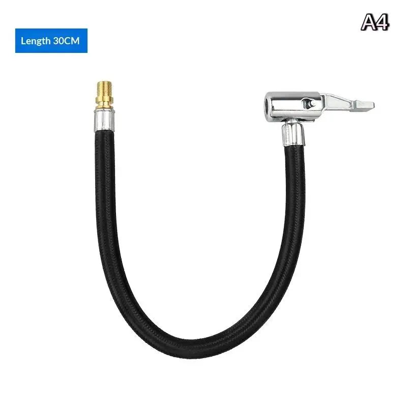 Tire Inflator Extension Tube Adapter 10/20/30cm Metal Hose Tire Inflator Accessory Richie's A4