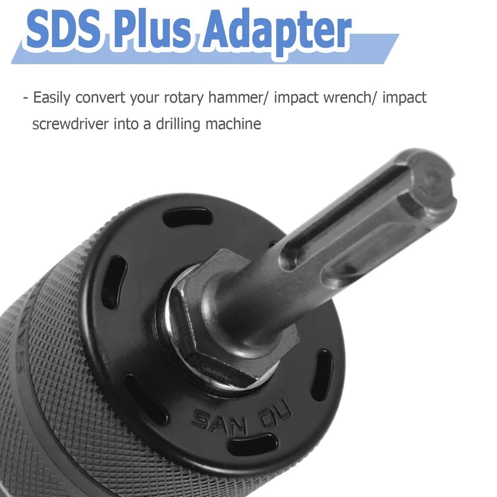 2–13mm Keyless Drill Chuck SDS Plus Adapter 1/2-20UNF Keyless Drill Chuck Richie's