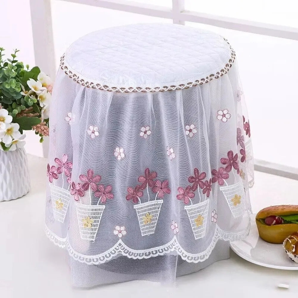 Pastoral Lace Embroidery Dust Cover for Air Fryer & Rice Cooker Appliance Dust Cover Richie's