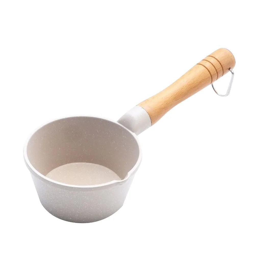 Maifan Stone Non-Stick Mini Frying Pan – Wood Handle Non-Stick Frying Pan Richie's White