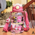 Kids BPA-Free Water Bottle with Straw 650ml – Leakproof Kids Water Bottle Richie's red