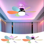 Ceiling Fan with Light & Remote – RGB Dimmable 3-Speed LED LED Ceiling Fan Richie's