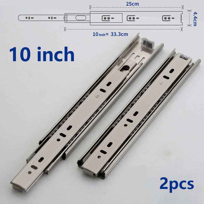 Push-to-Open Drawer Slides 10" Full Extension Soft-Close Black Drawer Slides Richie's 201 Stainless steel 12inch (30cm) China Mainland