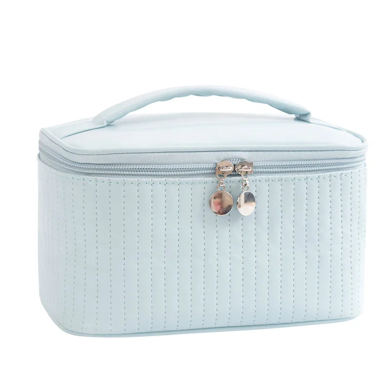 Large PU Travel Cosmetic Bag – Luxury Makeup & Toiletry Organizer Cosmetic Travel Bag Richie's Blue