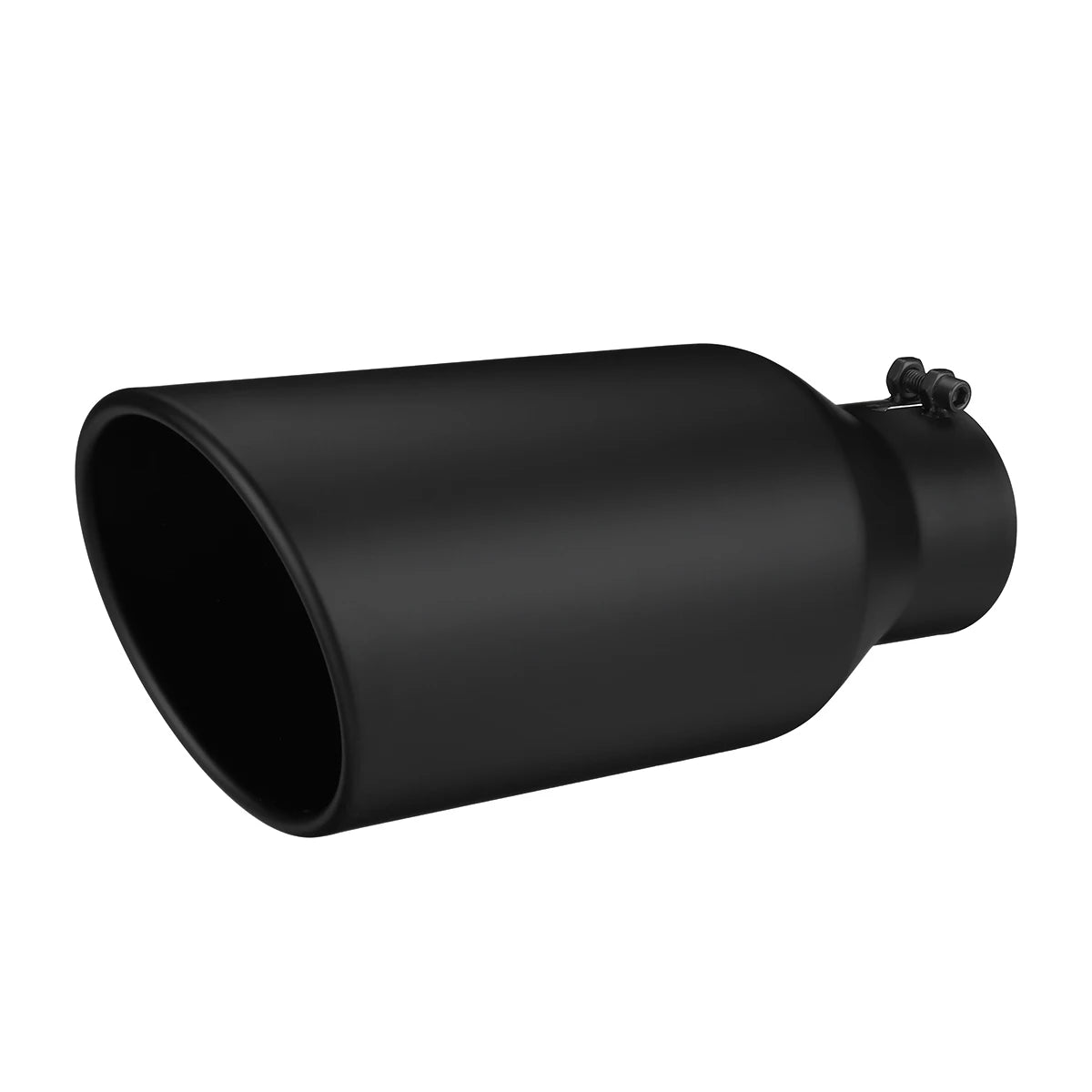 Universal Exhaust Tip 12" 3" Inlet 5" Outlet Angle Cut Tailpipe Exhaust Tip Richie's black