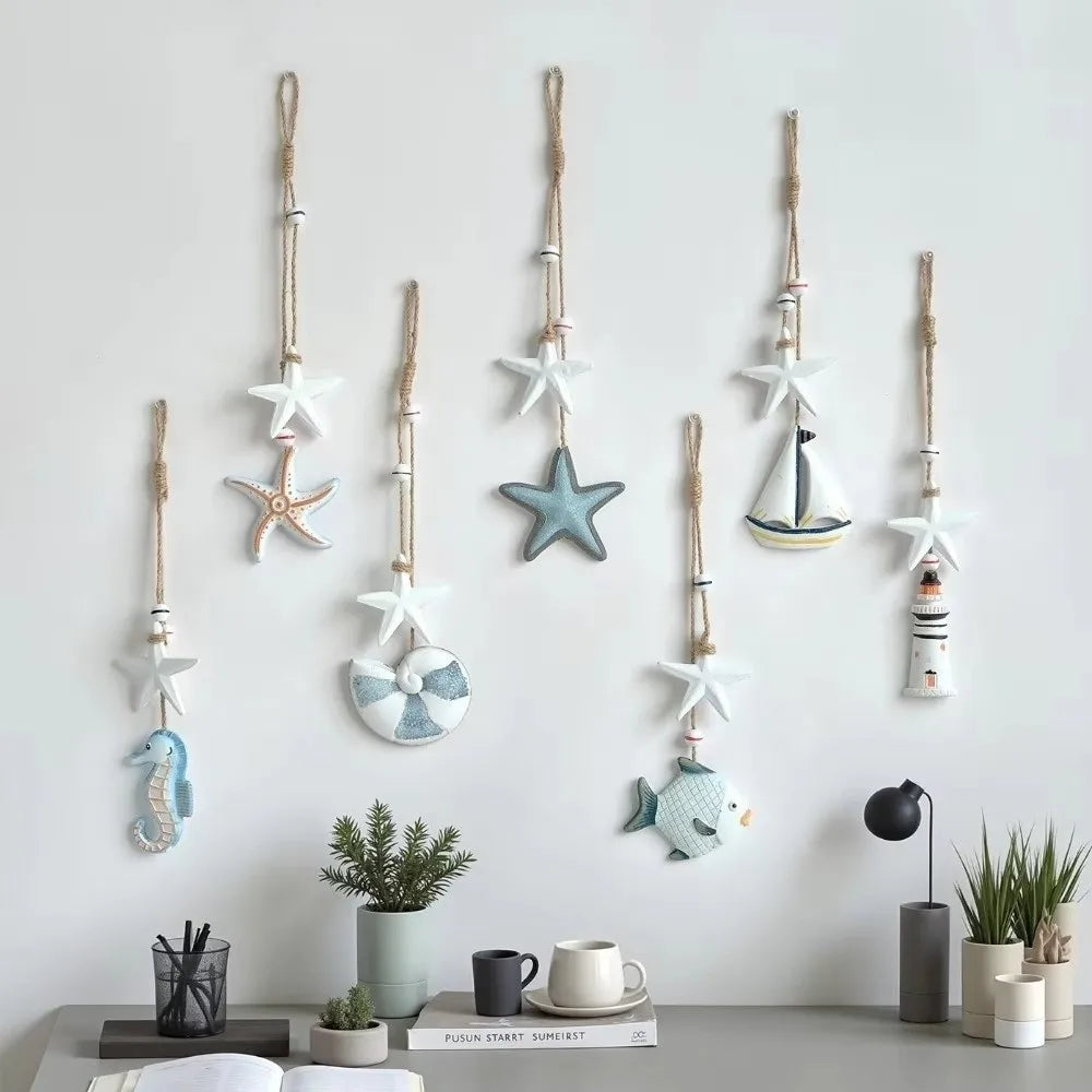Wooden Ocean Animal Wall Pendant – Mediterranean Coastal Decor Wall Pendant Decor Richie's