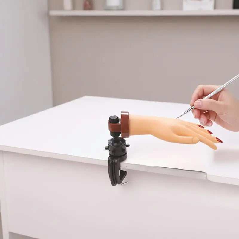 Practice Nail Hand with Desktop Bracket | Mannequin Training Nail Practice Hand Richie's
