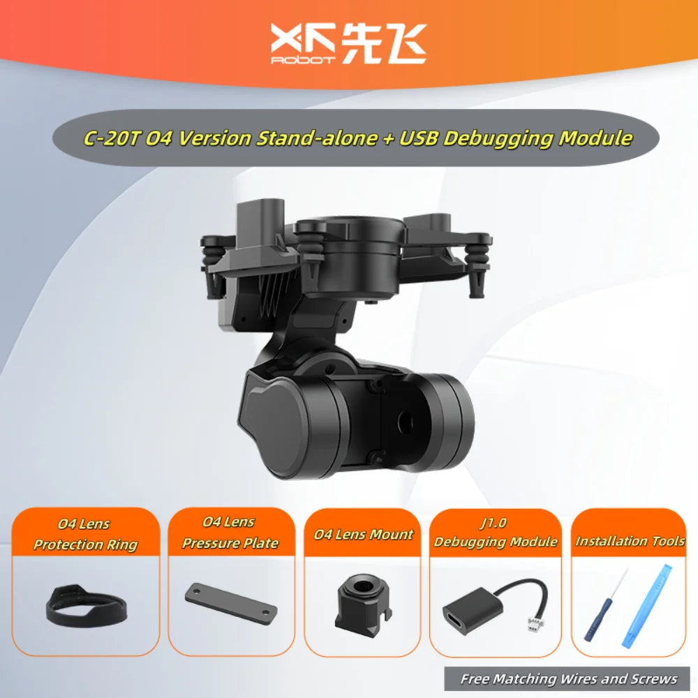 XF C-20T 3-Axis FPV Gimbal for DJI O4/O4 Pro | Head Tracking FPV Gimbal Stabilizer Richie's O4