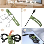 Portable Silicone Cable Organizer Straps – 5/10 Pack Cable Organizer Straps Richie's