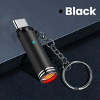 Type-C Mini Portable Windproof Lighter – Flameless USB Air Jet USB Flameless Lighter Richie's black