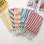 Extra-Large Turkish Beach Towel – Striped Quick-Dry Yellow Beach Towel Richie's