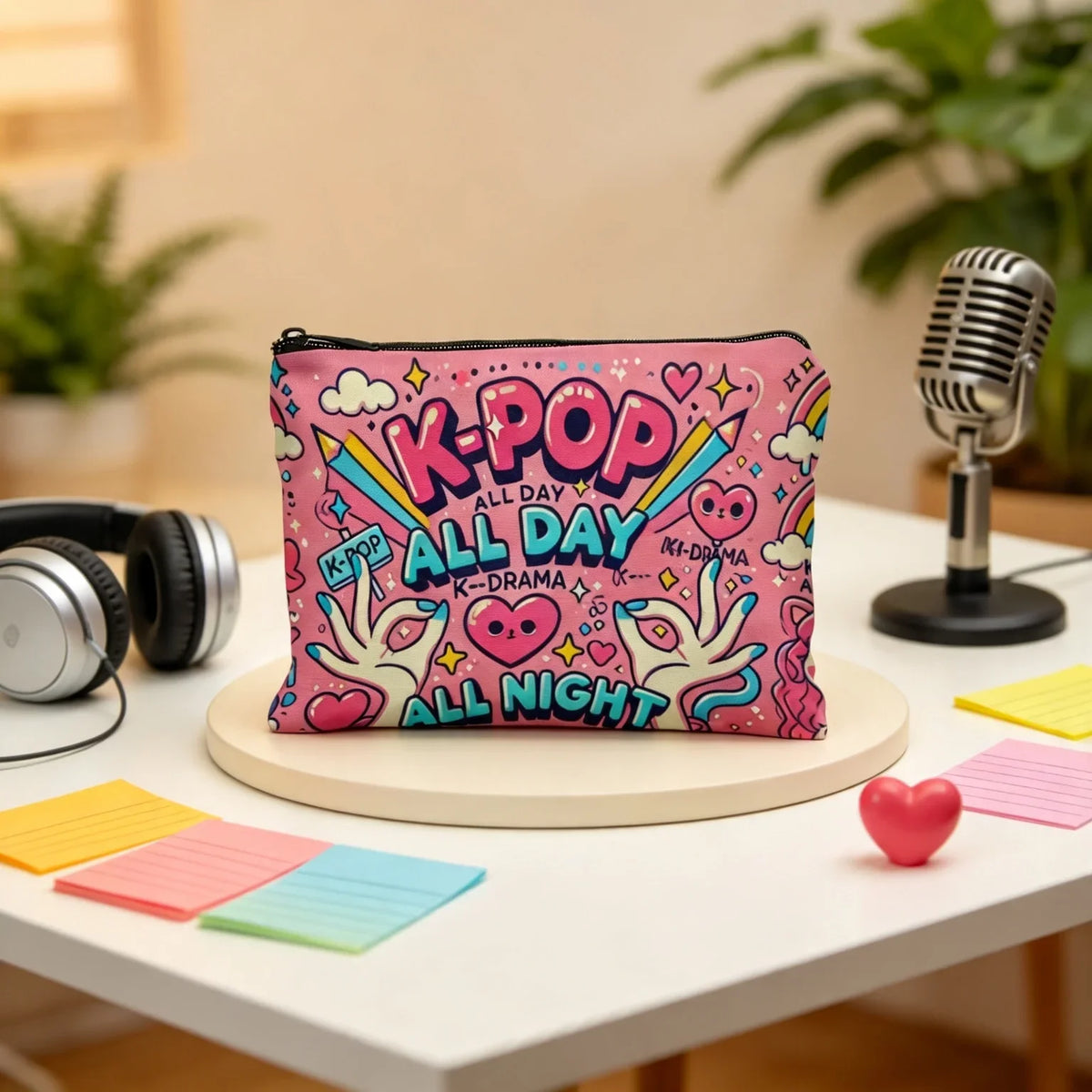 K-Pop Aesthetic Foldable Makeup & Travel Toiletry Bag Cosmetic Travel Bag Richie's