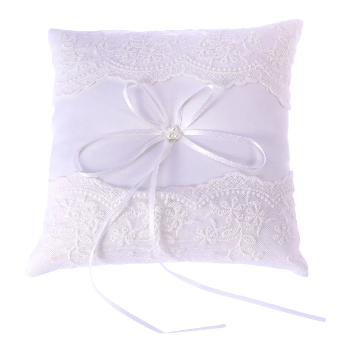 Wedding Ring Bearer Pillow Lace Satin Cushion 20x20cm Ring Bearer Pillow Richie's