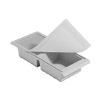 Extra Large Silicone Ice Cube Mold with Lid – BPA-Free Freezer Tray Silicone Freezer Mold Richie's Grey-2 Grids