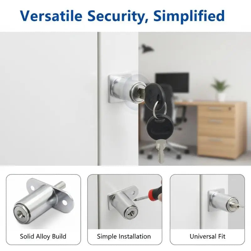 Zinc Alloy Press-Type Sliding Door Lock – Cabinet & Wardrobe Sliding Door Lock Richie's