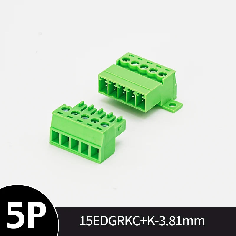 Solderless PCB Screw Terminal Connector Set 15EDGKC 3.81mm PCB Terminal Connector Richie's 5P 3.81mm 1 set