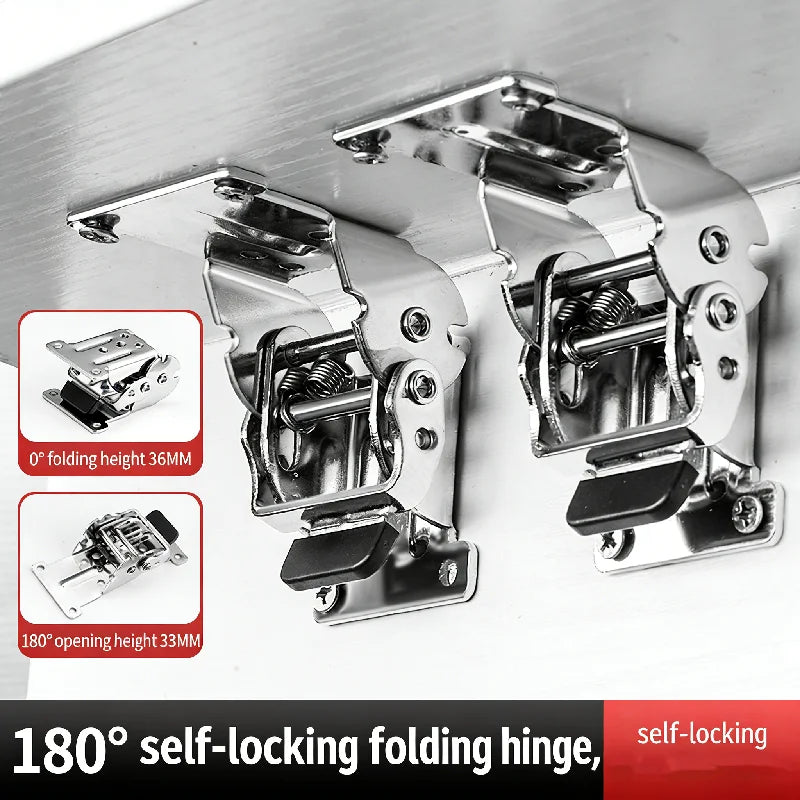 Heavy Duty Self-Locking Folding Hinge 0-180° Table Leg Bracket Folding Furniture Hinge Richie's