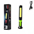 Magnetic Rechargeable COB LED Work Light – IPX4 Waterproof LED Work Light Richie's Single Headed-Green