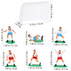 8-Piece Football Cake Topper Set – Soccer Players & Goals Cake Topper Set Richie's