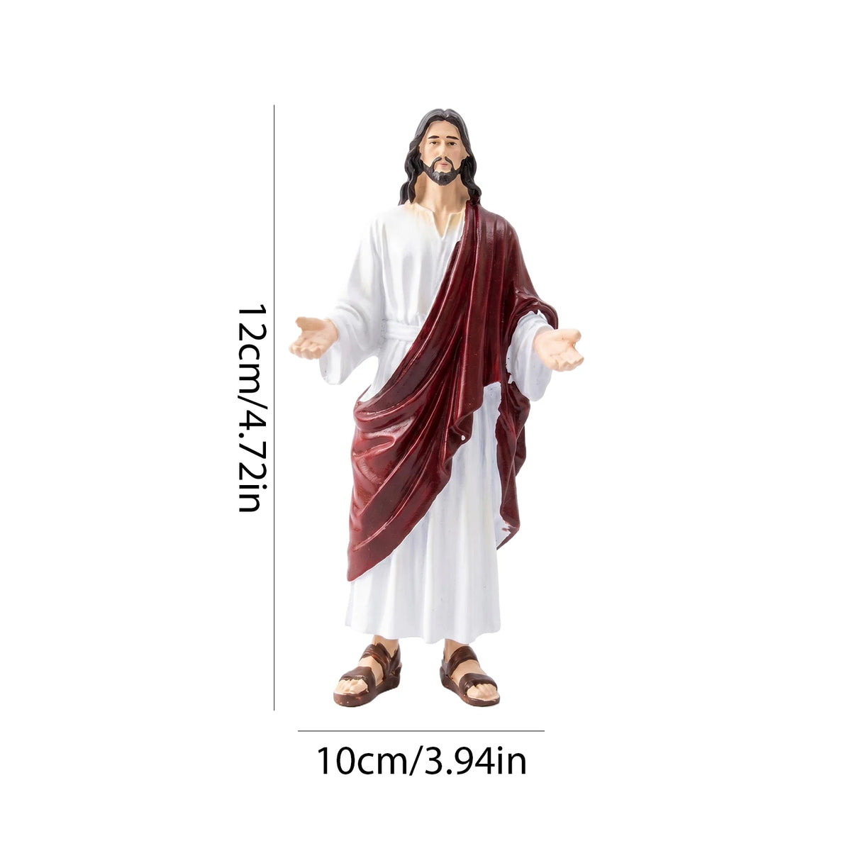 Jesus Open Arms Statue – Hand Painted Resin Christ Figurine Religious Figurine Richie's 1PC