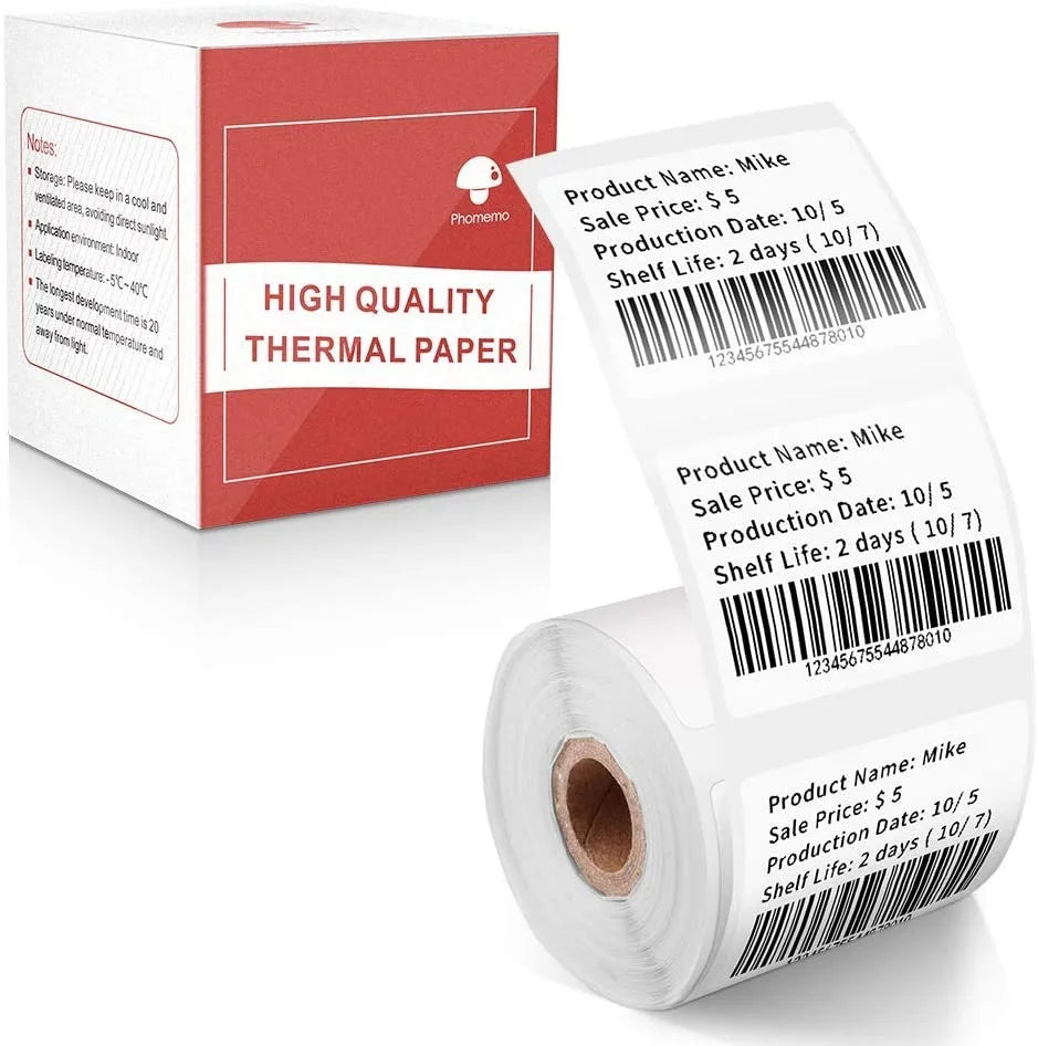 Phomemo M110/M200 Self-Adhesive Thermal Labels Roll 20–50mm Thermal Label Roll Richie's 40x30mm